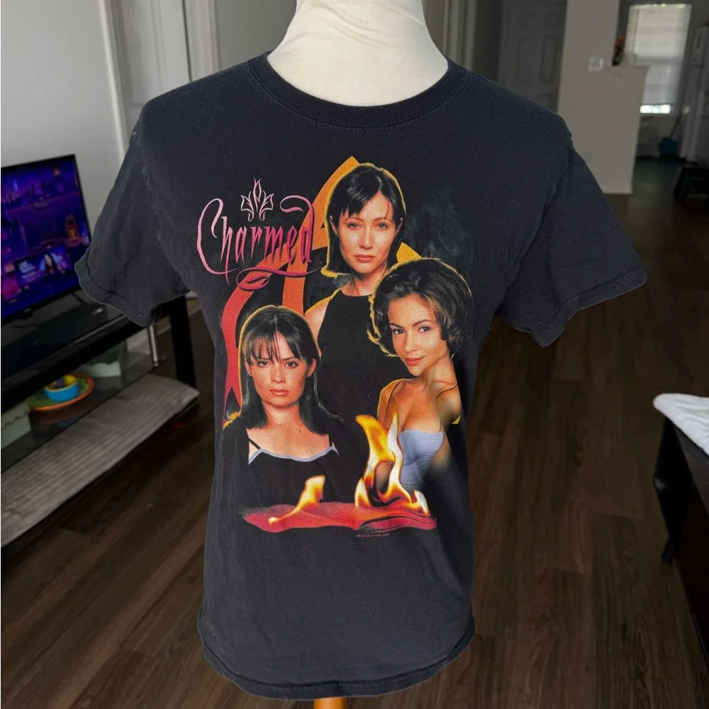 Gildan Black Charmed Graphic Tee - Picture 1 of 2